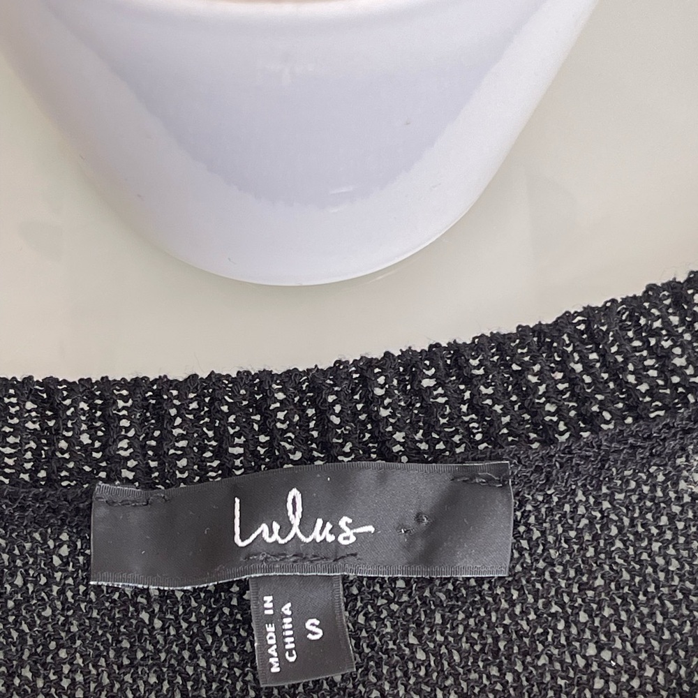Lulus Black Knit Sleeveless Top Size S Minimal Chic. - Picture 3 of 8